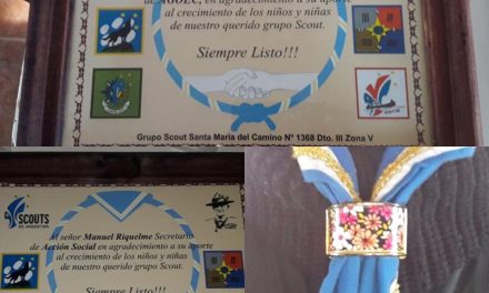 Agradecimiento al Grupo Scout Santa María del Camino N° 1368
