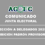 ELECCIÓN A DELEGADOS 2025 – EXHIBICIÓN PADRÓN PROVISORIO