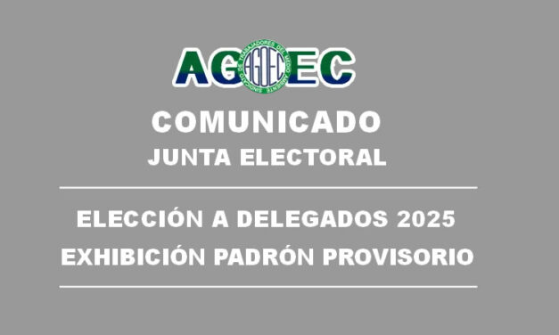 ELECCIÓN A DELEGADOS 2025 – EXHIBICIÓN PADRÓN PROVISORIO
