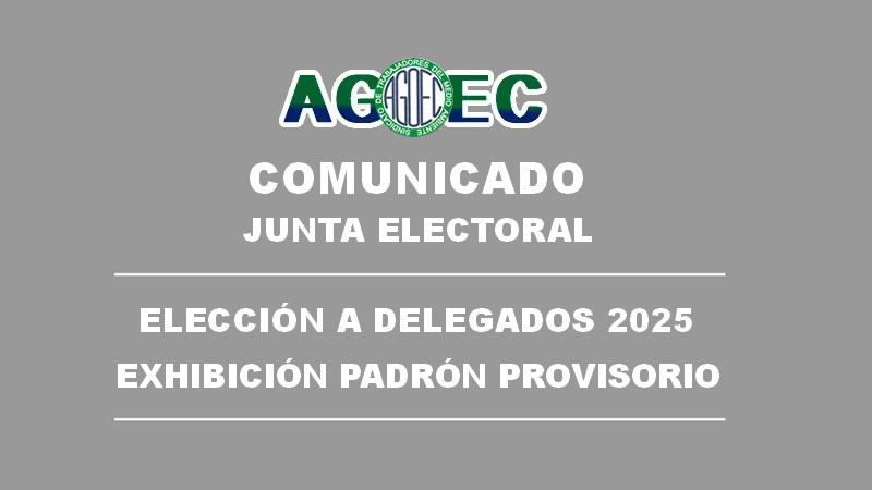 ELECCIÓN A DELEGADOS 2025 – EXHIBICIÓN PADRÓN PROVISORIO