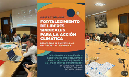 La CGT entregó certificados de la segunda cohorte del Programa de Formación de Líderes Sindicales para la Acción Climática