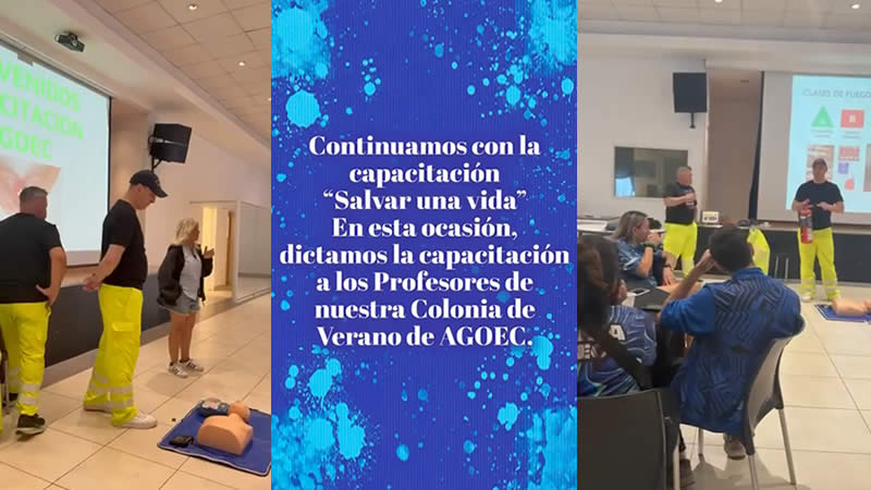 CONTINÚA LA CAMPAÑA “CAPACITARSE PARA SALVAR UNA VIDA” EN LA COLONIA DE VERANO AGOEC 2026
