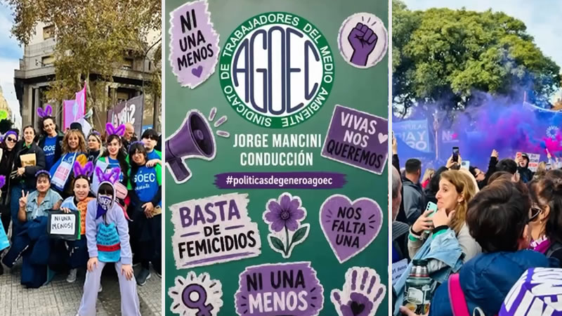 AGOEC REAFIRMÓ SU COMPROMISO EN UNA NUEVA JORNADA DE NI UNA MENOS